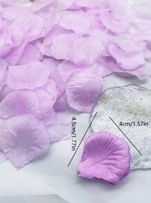 Bộ 500 Cánh Hoa Hồng Nhân Tạo Hoa Nhân Tạo Cánh Hoa Lụa Cho Ngày Lễ Tình Nhân Hoa Cưới Trang Trí - Màu tím - Xem 2