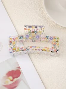 花卉圖案髮爪 - 彩色 - 查看 2