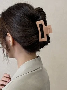 4 件装实心矩形发夹，适合浓密头发，强力定型发夹，蝴蝶发夹发夹发夹时尚发饰，适合女士休闲夏季、学校用品、学院秋冬爪夹，适合度假装扮 - 彩色 - 查看 2