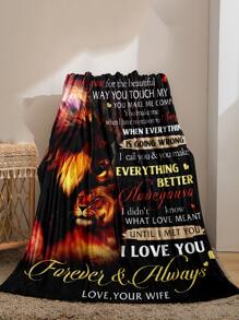 1 chiếc chăn hình sư tử & khẩu hiệu - Nhiều màu - Xem 2