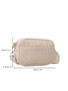 Mini Minimalist With Coin Purse, Straw Purse, Straw Beach Bag, Beach Necessities, Beach Essentials,Beach Stuff & Summer Essentials - Beige - View 3