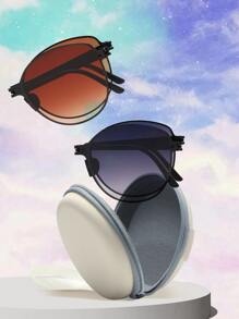 2副金属框太阳镜，适合夏季海滩度假、户外、旅行 - 彩色 - 查看 1