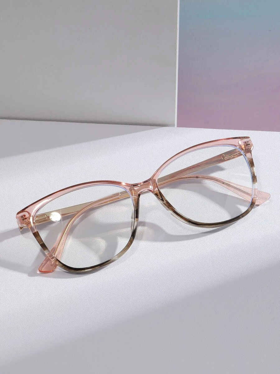 Cat Eye Women's Fashionable Design Glasses - Multicolor - View 1