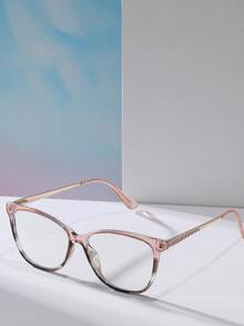 Cat Eye Women's Fashionable Design Glasses - Multicolor - View 2