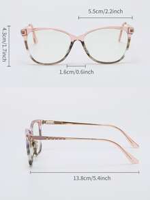 Cat Eye Women's Fashionable Design Glasses - Multicolor - View 4