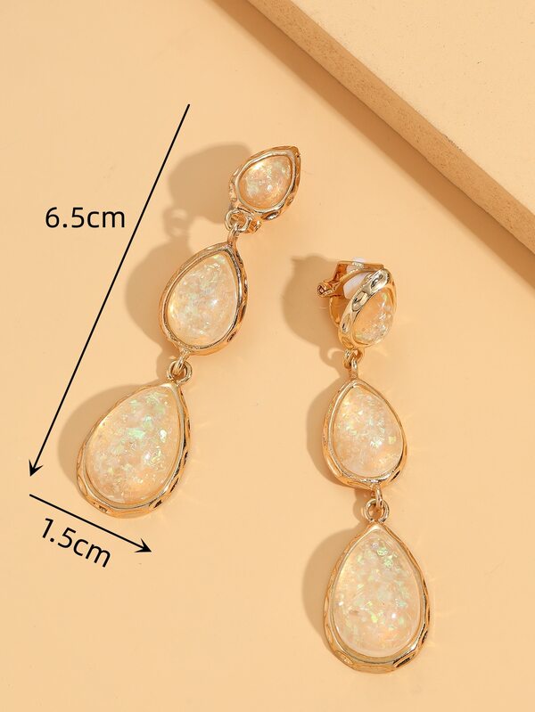 Waterdrop Clip On Earrings SHEIN USA