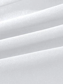 Manfinity Dauomo 男士腰部抽繩短褲 - 白色 - 查看 3