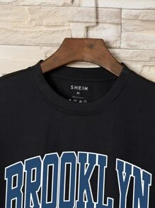 Áo thun & Áo lót Nam Lá thư Giải trí - màu đen - Xem 3