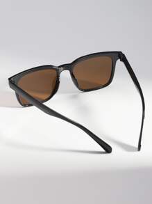 1 副男士方形亚克力时尚眼镜，适合夏季海滩度假户外旅行、户外、旅行返校时尚学院风