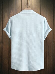 Manfinity Homme Men Solid Button Up Shirt - Baby Blue - View 2