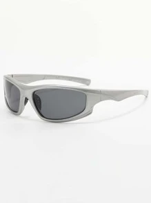 1pair Unisex Pc Frame Sports Wrap Sunglasses For Cycling, Travel, Daily Wear, Street Snap, Outdoors, Etc. Sunglasses Beach Sun Glasses For Summer Beach Vacation,Outdoor,Travel - Grey - View 3