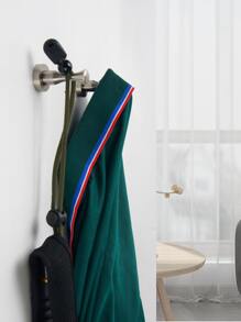 1pc Wall Mounted Wall Hook - Silver - View 6