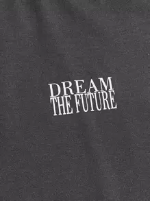 Manfinity VCAY Men T-Shirts Fit Crew Neck Short Sleeve Slogan Tee Casual Cool Stuff Summer - Dark Grey - View 3