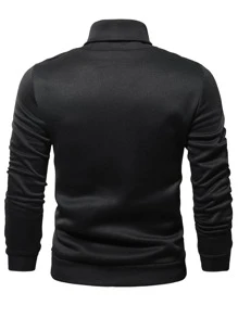 Manfinity Homme Áo nỉ Nam Lá thư Giải trí - màu đen - Xem 2