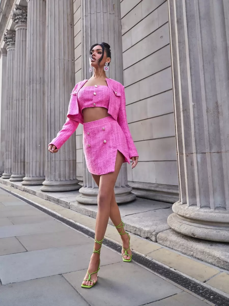 Tie Leg Design Clear Heeled Wedge Sandals - Green - View 1