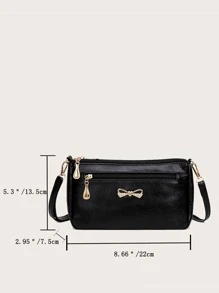 Túi Crossbody Nữ màu trơn Có thể điều chỉnh được Mát mẻ - màu đen - Xem 8