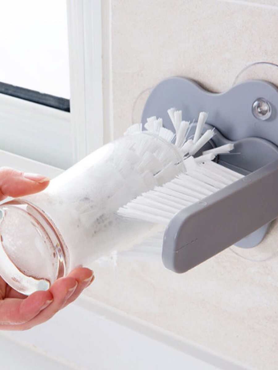 1pc Detachable Cup Cleaning Brush - Grey - View 1
