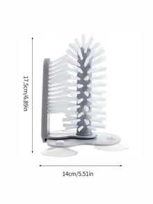 1pc Detachable Cup Cleaning Brush - Grey - View 2