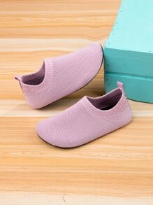 女孩針織細節瑜伽鞋