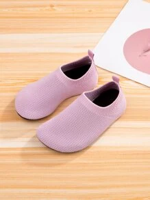 女孩針織細節瑜伽鞋