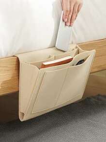 1pc Solid Hanging Storage Bag - Beige - View 2