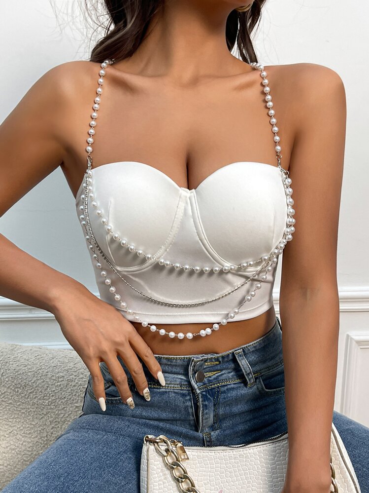 【新品 タグ付き】LA PERLA ▲ ビーズ シースルー ビスチェ 黒 Dark Angel キャミソール ビスチェ ペプラム チュール キャミ