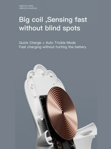 1pc Chair Design Wireless Charger - White - View 3