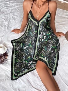 GENKIRA Đầm Bất đối xứng Paisley Boho - Nhiều màu - Xem 2