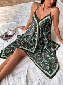 GENKIRA Đầm Bất đối xứng Paisley Boho - Nhiều màu - Xem 1