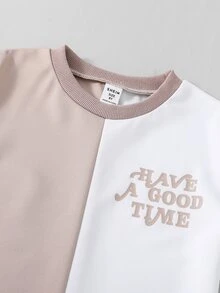 Boys Two Tone Slogan Graphic Tee & Shorts - Multicolor - View 3