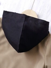 Boys Colourblock Hooded Shirt & Shorts Without Tee - Multicolor - View 5