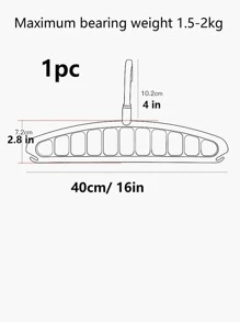 1pc Multifunction Plain Hanger Organizer Rack - White - View 4