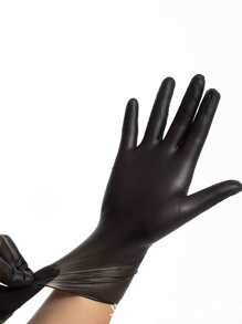 50入組/套防水一次性PVC家用手套經典黑色家用洗碗手套