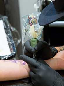 50入組/套防水一次性PVC家用手套經典黑色家用洗碗手套