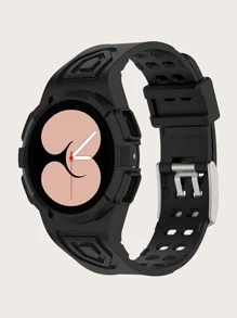 2 en 1 con abertura Correa de reloj & Funda compatible con reloj Samsung - Negro - Ver 1