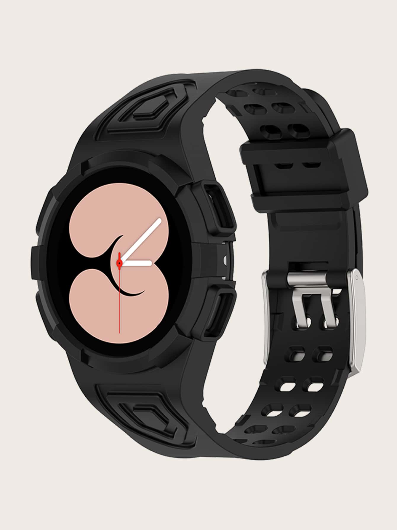 2 en 1 con abertura Correa de reloj & Funda compatible con reloj Samsung - Negro - Ver 1