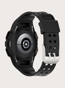 2 en 1 con abertura Correa de reloj & Funda compatible con reloj Samsung - Negro - Ver 2