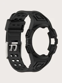 2 en 1 con abertura Correa de reloj & Funda compatible con reloj Samsung - Negro - Ver 5