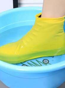 2 piezas Cubierta de bota de lluvia impermeable - Amarillo - Ver 1