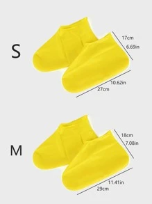 2 piezas Cubierta de bota de lluvia impermeable - Amarillo - Ver 2