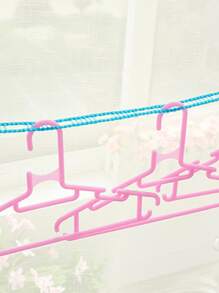 2pcs Clothesline Drying Quilt Balcony Windproof Anti-slip Clothesline Free Punching Indoor And Outdoor Hanging Clothes Rope - Multicolor - View 3