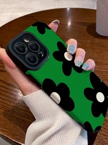 Funda de teléfono con flores compatible con iPhone, a prueba de agua, a prueba de golpes, resistente a caídas y arañazos con diseño floral de margaritas - Multicolor - Ver 2