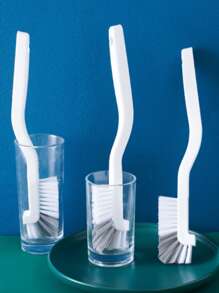 1pc Long Handle Cup Cleaning Brush - White - View 1