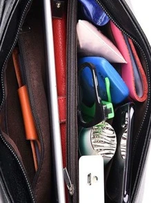 Sac carré à détail en métal à couture à rabat