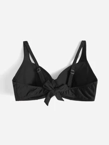 Swim Vcay Top de bikini push-up para tallas grandes, verano - Negro - Ver 2