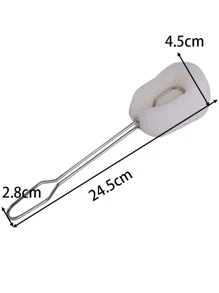 1pc Long Handle Cup Cleaning Brush - White - View 2