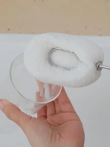 1pc Long Handle Cup Cleaning Brush - White - View 3