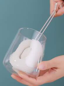 1pc Long Handle Cup Cleaning Brush - White - View 5