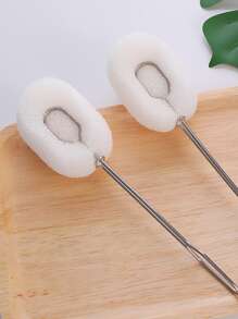 1pc Long Handle Cup Cleaning Brush - White - View 7