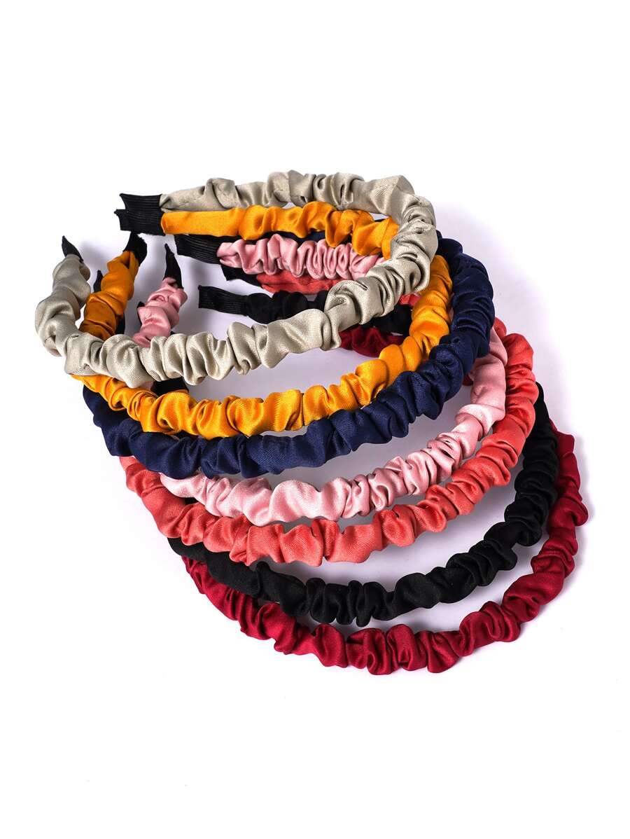 7 piezas Diadema con diseño fruncido - Multicolor - Ver 1